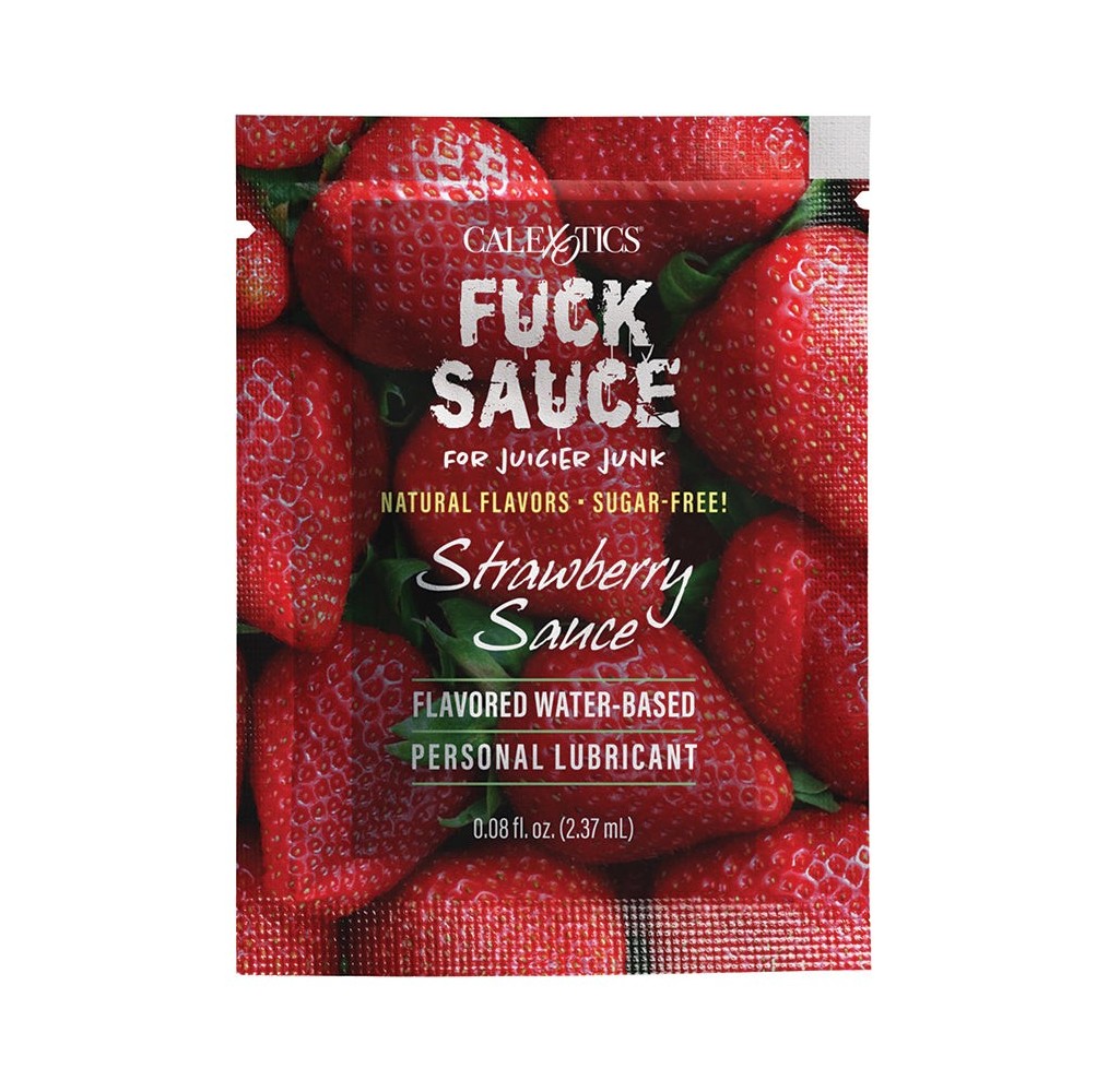 Fuck Sauce Water-Based Lubricant-Strawberry Foil .08oz